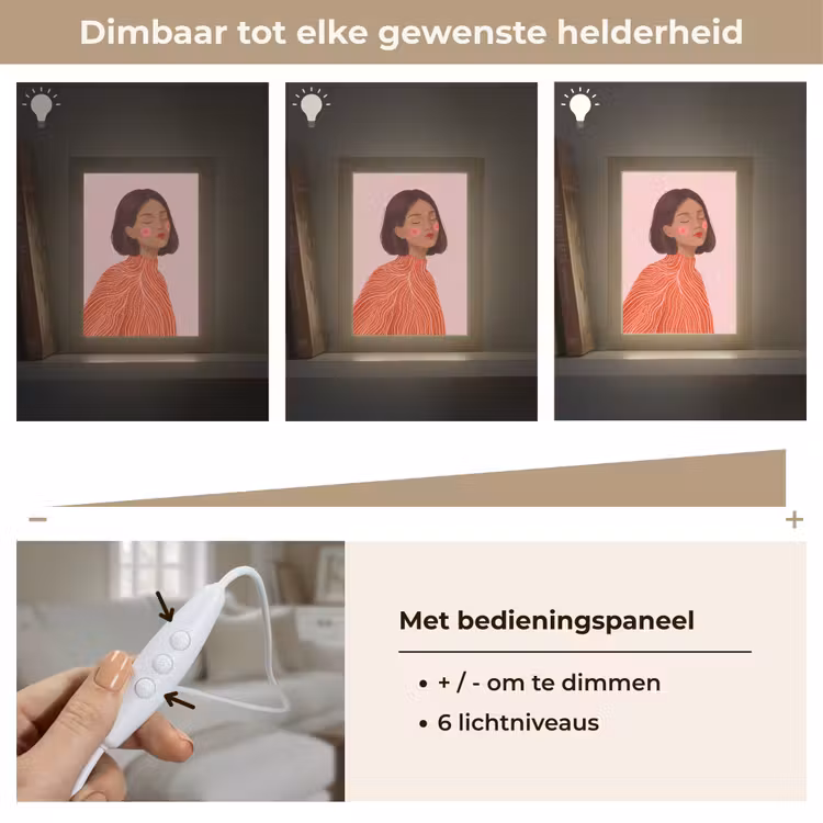 Gepersonaliseerde Lightbox - Vrouw - Portret - Modern - Kunst - Roze — 8
