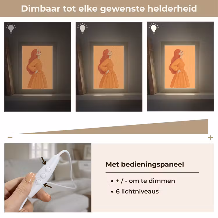 Gepersonaliseerde Lightbox - Vrouw - Profiel - Mensen - Modern - Oranje — 8