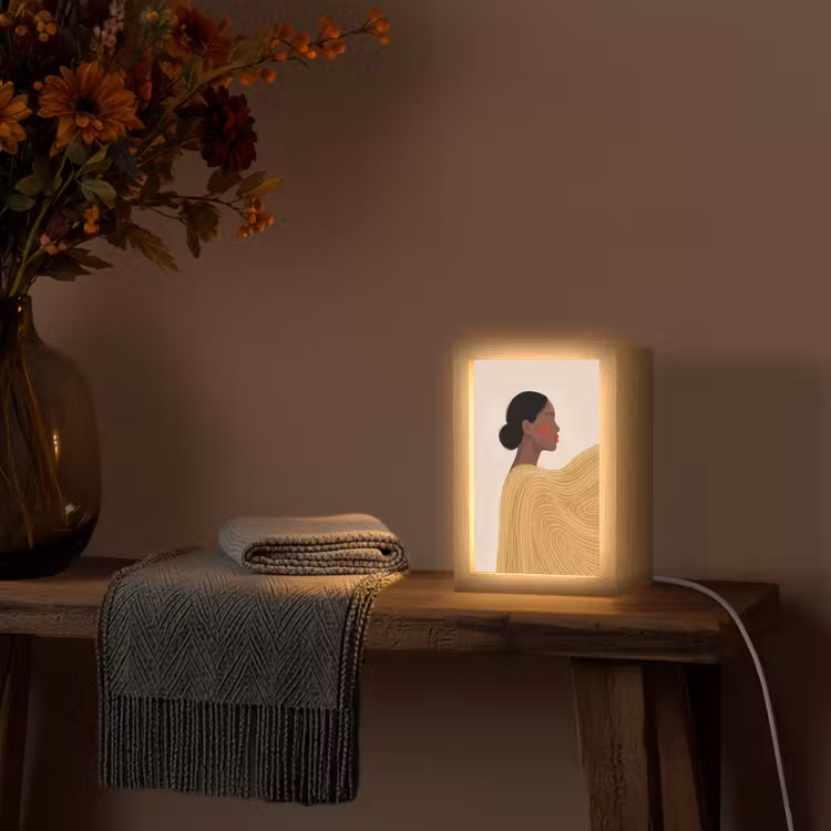 Gepersonaliseerde Lightbox - Vrouw - Profiel - Modern - Abstract - Kunst — 3