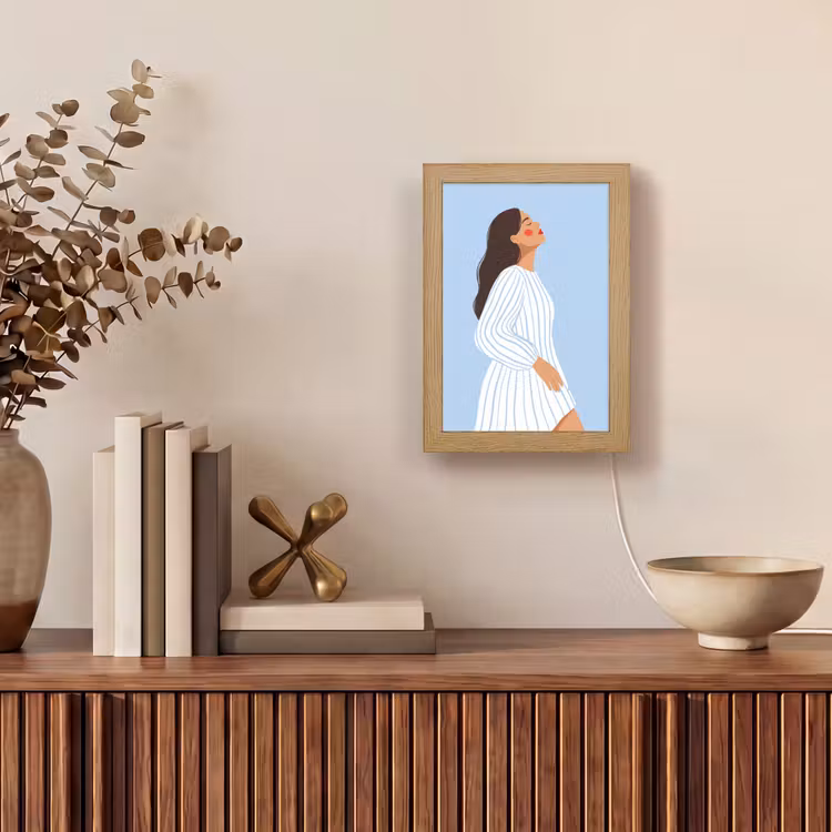 Gepersonaliseerde Lightbox - Vrouw - Profiel - Rust - Modern - Illustratie — 4