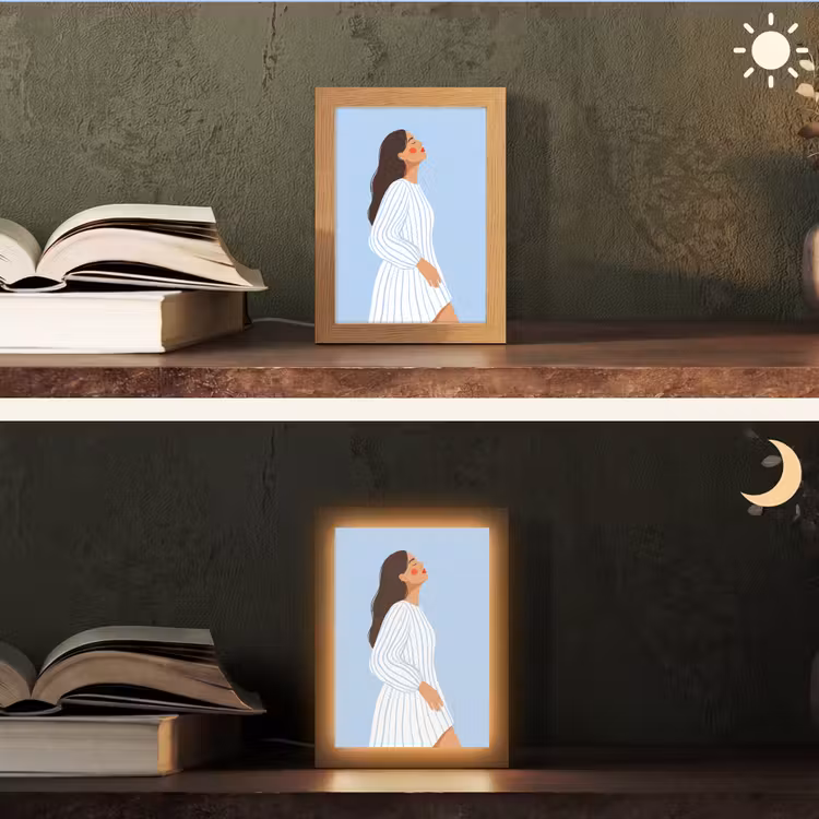 Gepersonaliseerde Lightbox - Vrouw - Profiel - Rust - Modern - Illustratie — 5