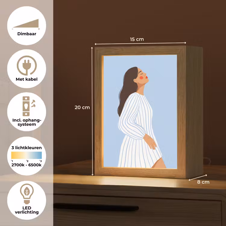 Gepersonaliseerde Lightbox - Vrouw - Profiel - Rust - Modern - Illustratie — 7