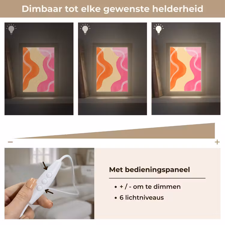 Gepersonaliseerde Lightbox - Abstract - Aquarel - Organisch - Oranje - Roze — 8