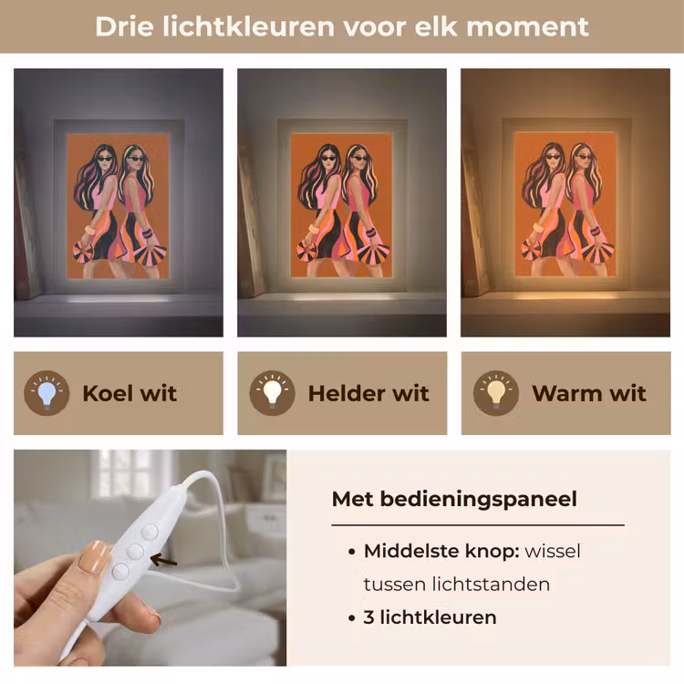 Gepersonaliseerde Lightbox - Mensen - Duo - Mode - Illustratie - Kleurrijk — 6