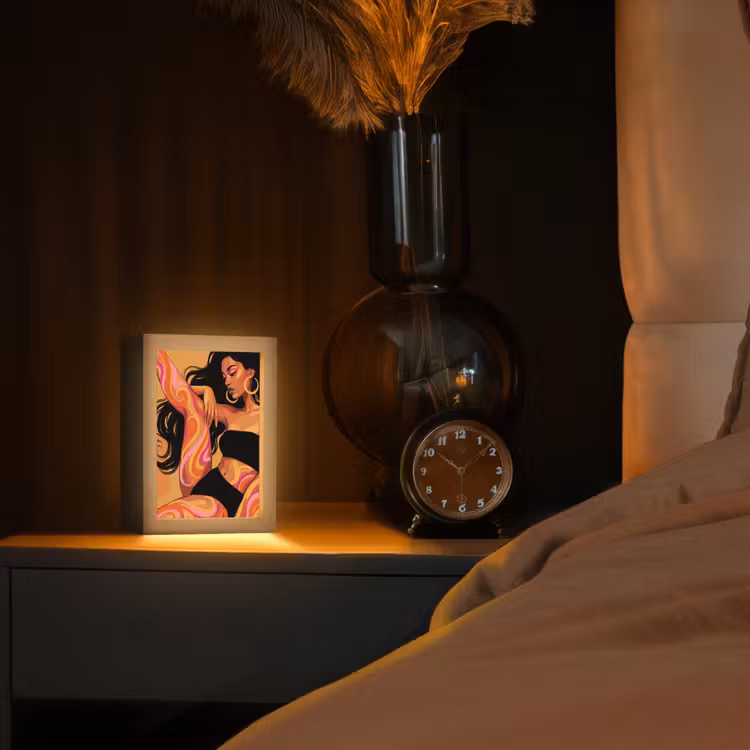 Gepersonaliseerde Lightbox - Vrouw - Portret - Abstract - Modern - Kleurrijk — 2