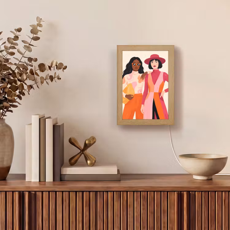 Gepersonaliseerde Lightbox - Vrouw - Twee - Mode - Abstract - Kleurrijk — 4