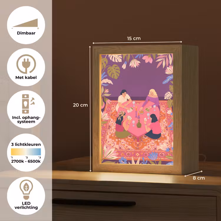 Gepersonaliseerde Lightbox - Mensen - Kaartspel - Interieur - Modern - Kleurrijk — 7