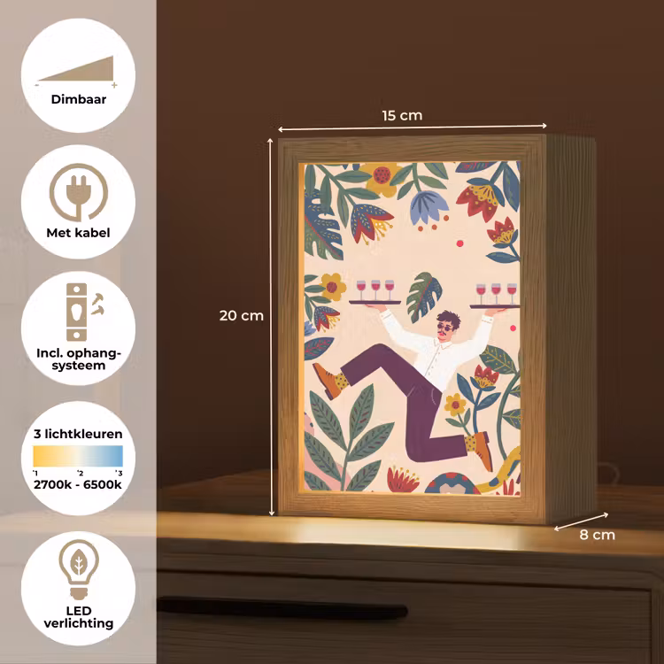 Gepersonaliseerde Lightbox - Mensen - Dienblad - Eten - Modern - Kleurrijk — 7