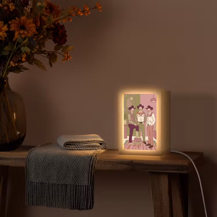Gepersonaliseerde Lightbox - Mensen - Mannen - Hoeden - Retro - Interieur — 3