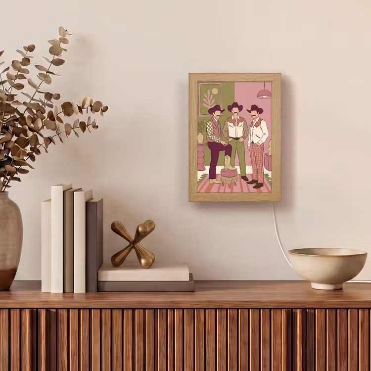 Gepersonaliseerde Lightbox - Mensen - Mannen - Hoeden - Retro - Interieur — 4