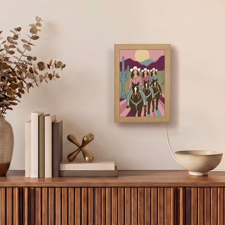 Gepersonaliseerde Lightbox - Mensen - Paard - Woestijn - Abstract - Roze — 4