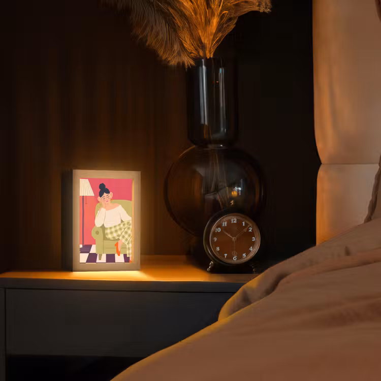 Gepersonaliseerde Lightbox - Vrouw - Rust - Interieur - Modern - Kunst — 2