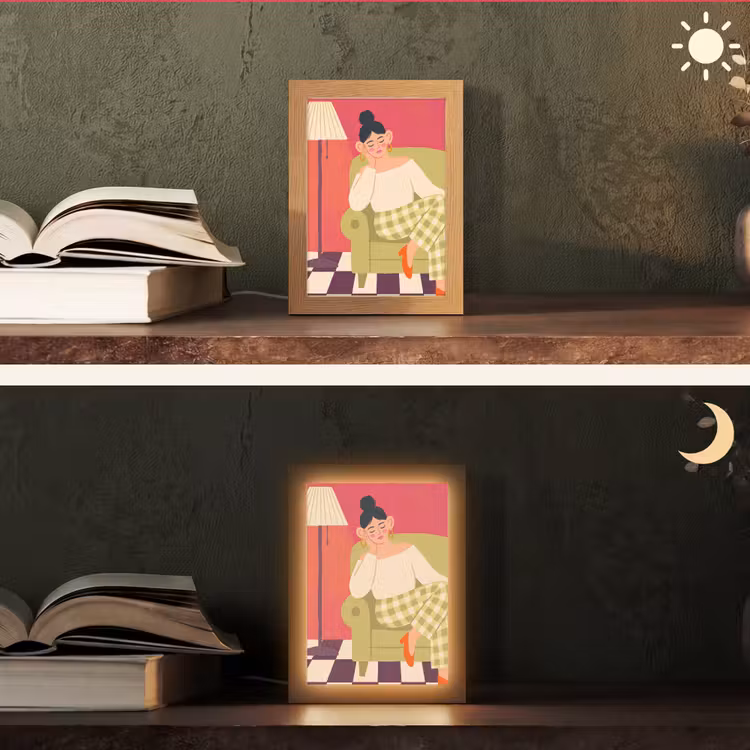Gepersonaliseerde Lightbox - Vrouw - Rust - Interieur - Modern - Kunst — 5