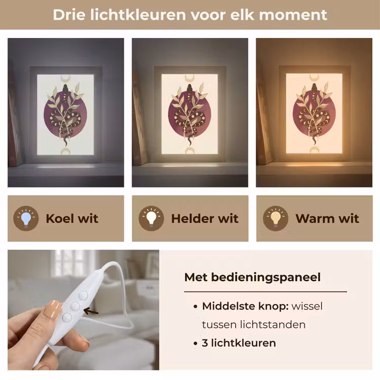 Gepersonaliseerde Lightbox - Dieren - Slang - Maan - Mystiek - Abstract — 6