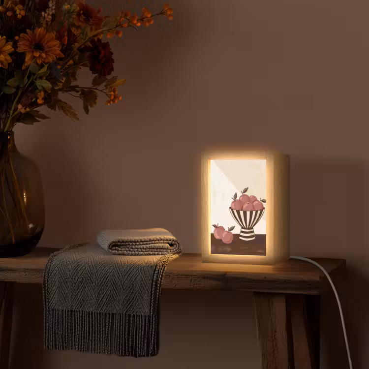 Gepersonaliseerde Lightbox - Eten - Schaal - Stilleven - Modern - Rood — 3