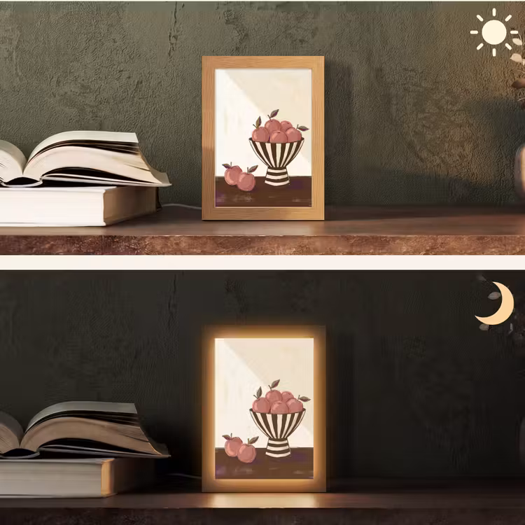 Gepersonaliseerde Lightbox - Eten - Schaal - Stilleven - Modern - Rood — 5