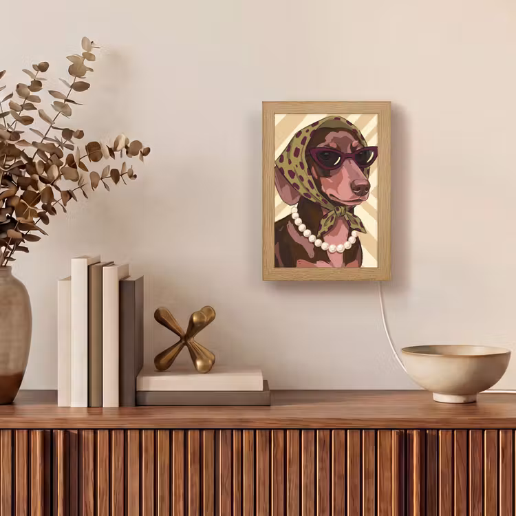 Gepersonaliseerde Lightbox - Hond - Zonnebril - Hoofddoek - Dieren - Modern — 4