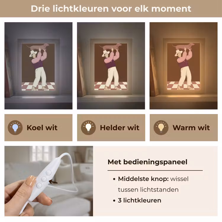Gepersonaliseerde Lightbox - Mens - Hond - Dieren - Abstract - Roze — 6