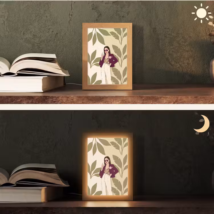 Gepersonaliseerde Lightbox - Vrouw - Wijn - Portret - Mode - Modern — 5