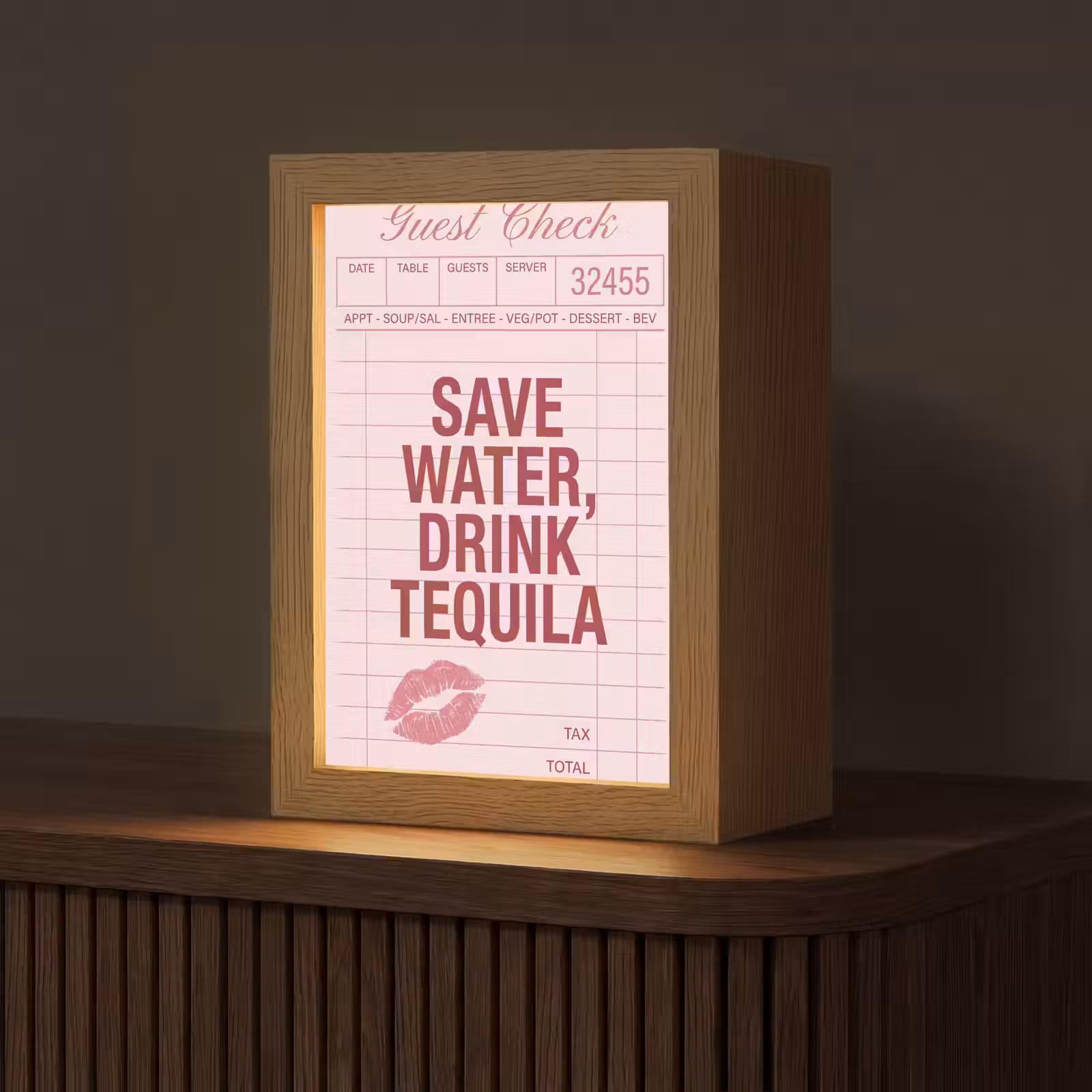 Gepersonaliseerde Lightbox - Humor - Drank - Tekst - Roze — 1
