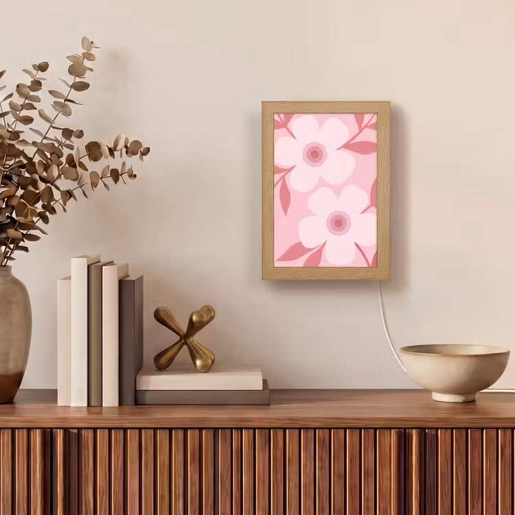 Gepersonaliseerde Lightbox - Bloemen - Abstract - Modern - Roze - Natuur — 4