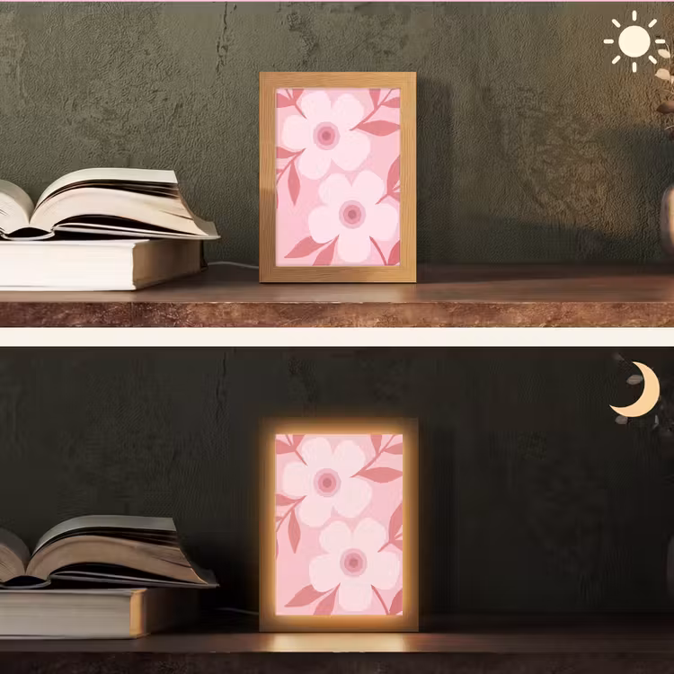 Gepersonaliseerde Lightbox - Bloemen - Abstract - Modern - Roze - Natuur — 5