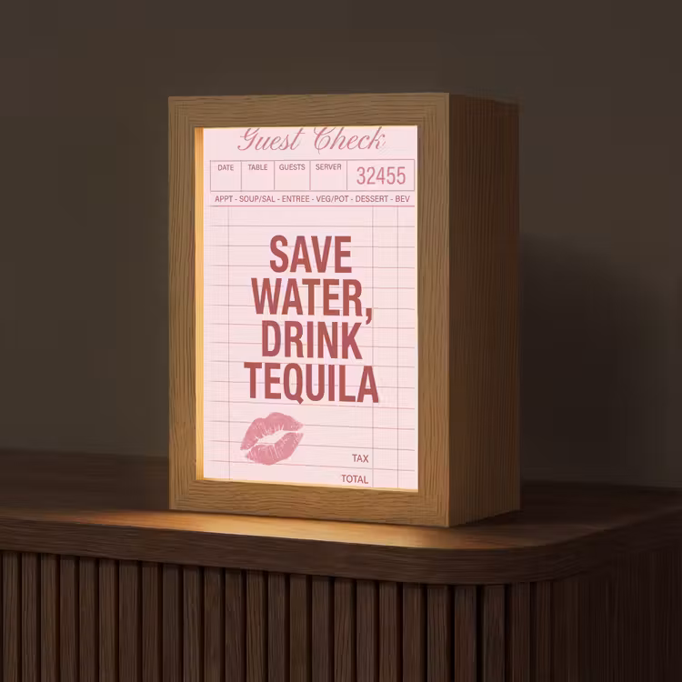 Gepersonaliseerde Lightbox - Humor - Drank - Tekst - Roze — 1