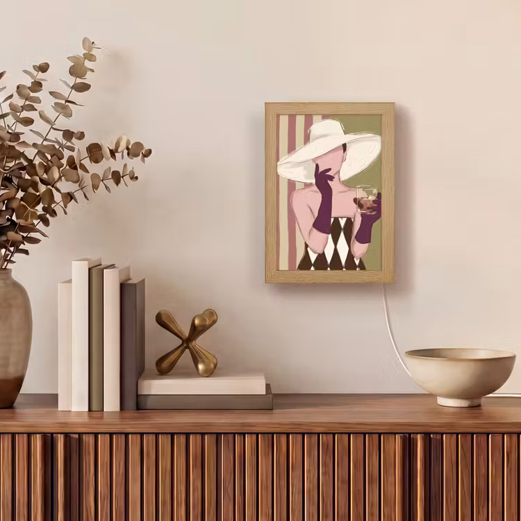 Gepersonaliseerde Lightbox - Vrouw - Hoed - Mode - Abstract - Kleurrijk — 4