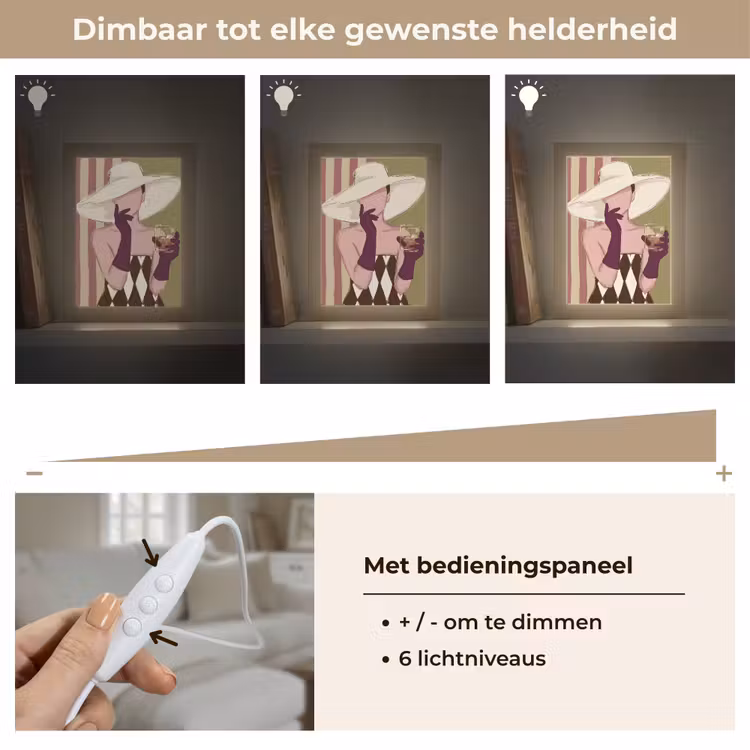 Gepersonaliseerde Lightbox - Vrouw - Hoed - Mode - Abstract - Kleurrijk — 8