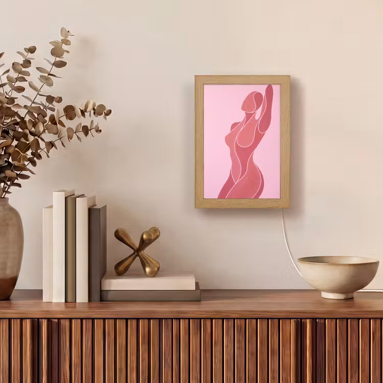 Gepersonaliseerde Lightbox - Vrouw - Lichaam - Abstract - Roze — 4