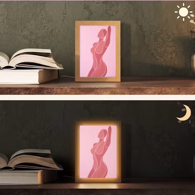 Gepersonaliseerde Lightbox - Vrouw - Lichaam - Abstract - Roze — 5