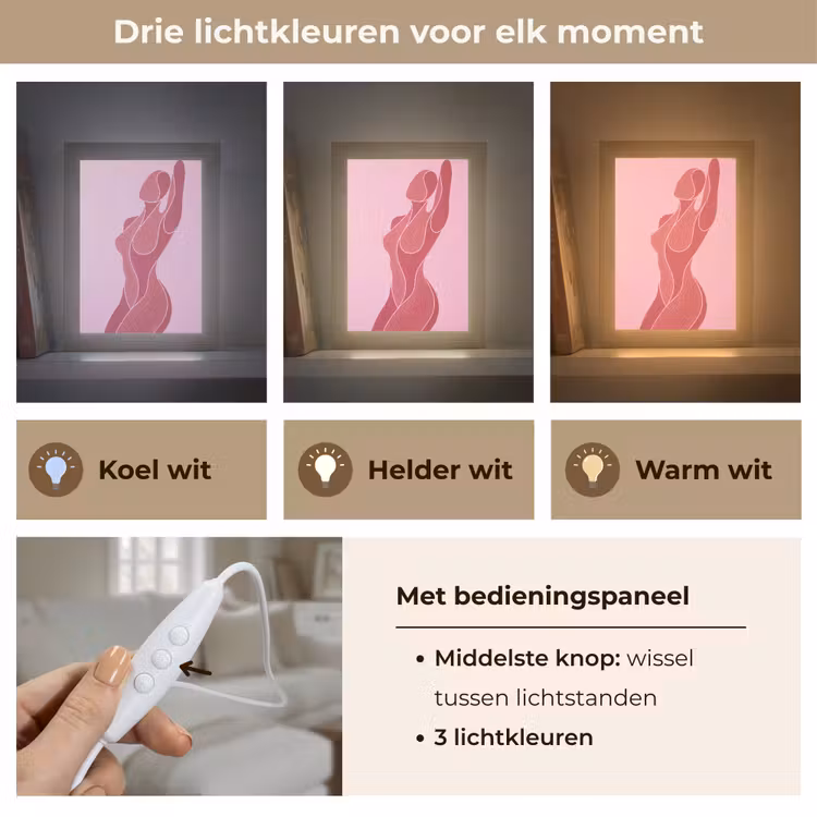 Gepersonaliseerde Lightbox - Vrouw - Lichaam - Abstract - Roze — 6