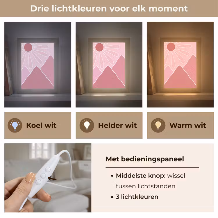 Gepersonaliseerde Lightbox - Zon - Bergen - Natuur - Abstract - Roze — 6