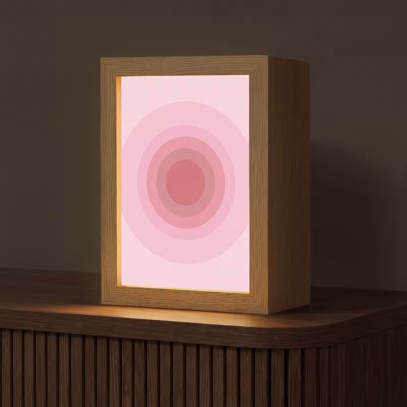 Gepersonaliseerde Lightbox - Patroon - Cirkels - Abstract - Roze - Modern — 1