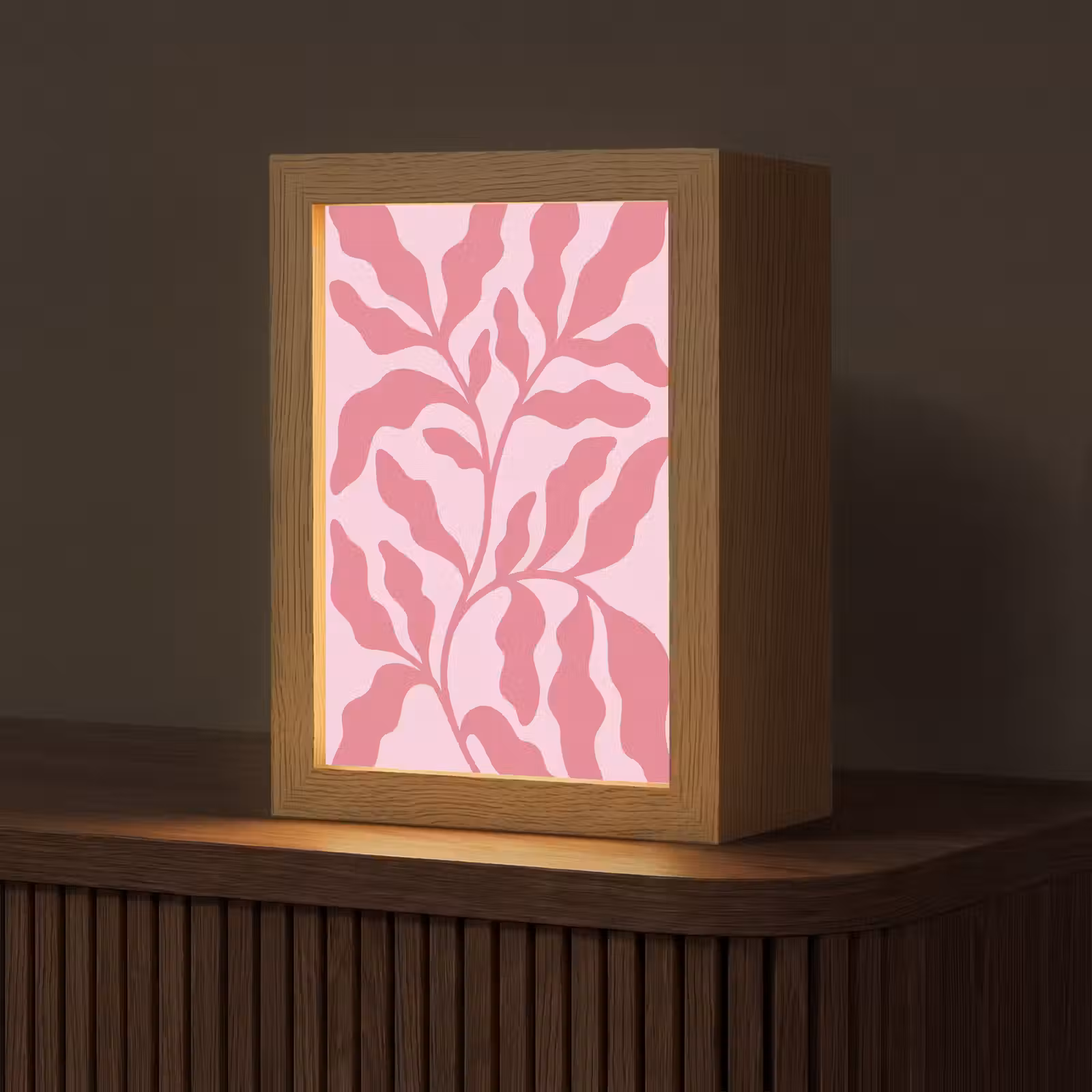 Gepersonaliseerde Lightbox - Planten - Organisch - Abstract - Modern - Roze — 1