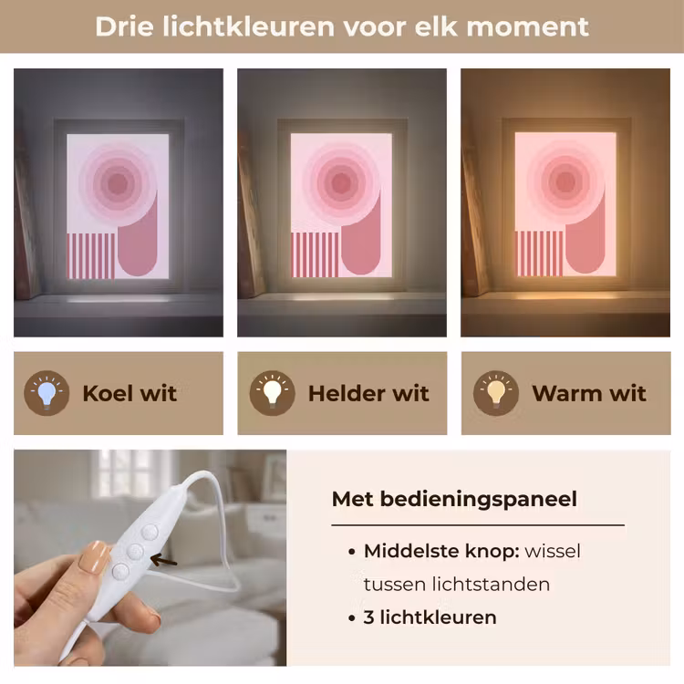 Gepersonaliseerde Lightbox - Abstract - Cirkels - Strepen - Modern - Roze — 6