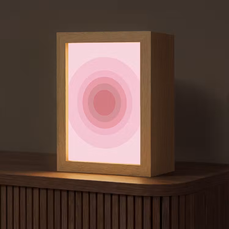 Gepersonaliseerde Lightbox - Patroon - Cirkels - Abstract - Roze - Modern — 1