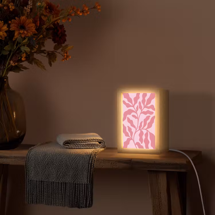 Gepersonaliseerde Lightbox - Planten - Organisch - Abstract - Modern - Roze — 3