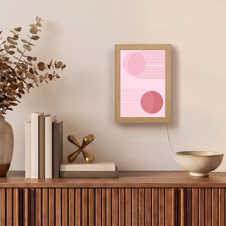 Gepersonaliseerde Lightbox - Vormen - Lijnen - Minimalistisch - Roze — 4