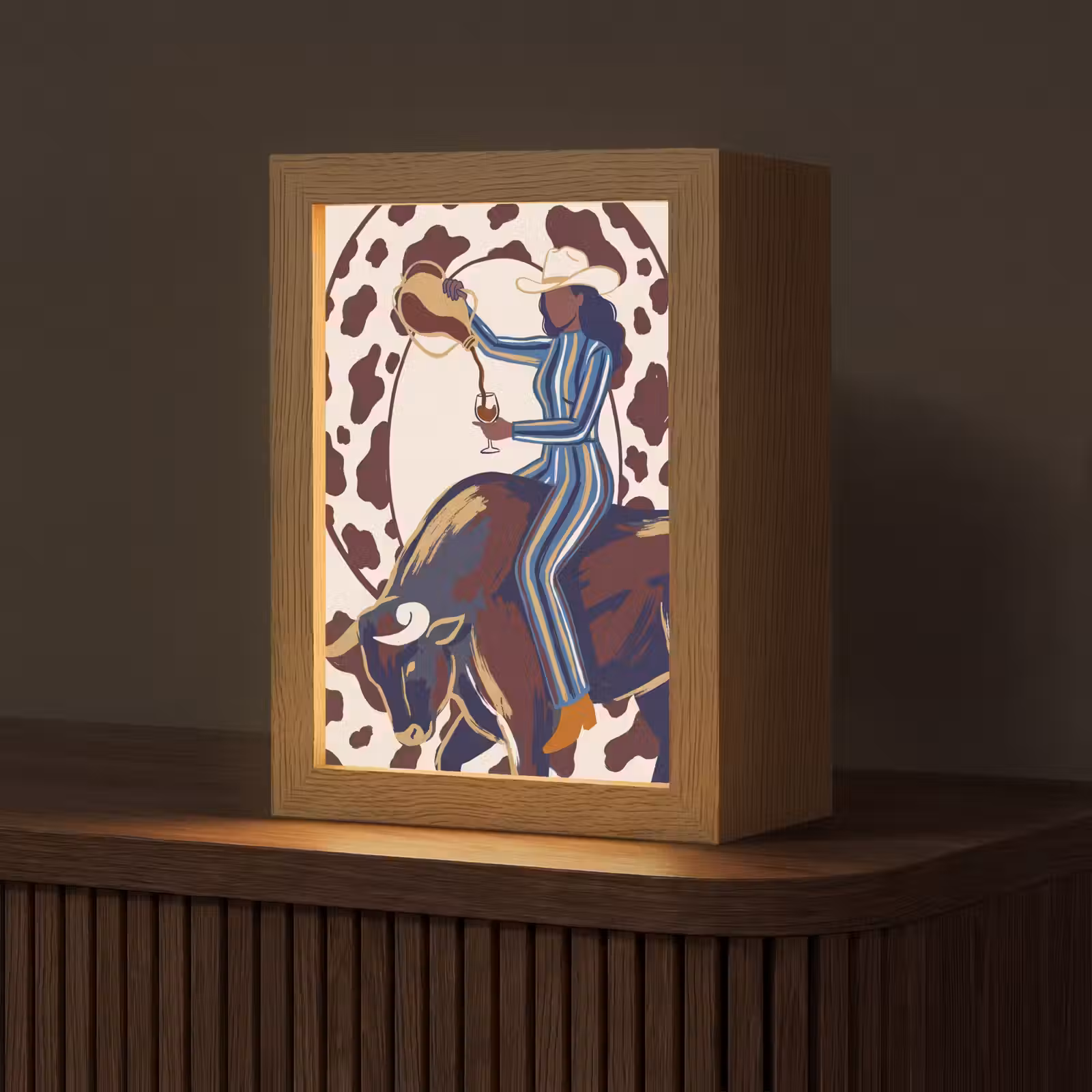 Gepersonaliseerde Lightbox - Mensen - Dieren - Cowboy - Abstract - Kleurrijk — 1