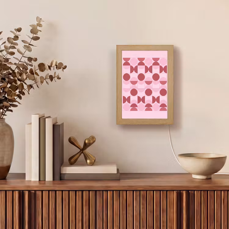 Gepersonaliseerde Lightbox - Abstract - Geometrisch - Cirkels - Roze - Modern — 4