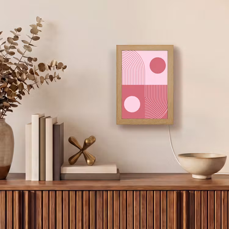 Gepersonaliseerde Lightbox - Geometrie - Patroon - Abstract - Roze - Modern — 4