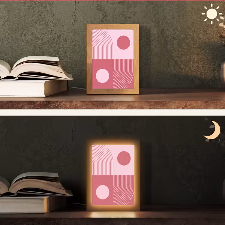 Gepersonaliseerde Lightbox - Geometrie - Patroon - Abstract - Roze - Modern — 5