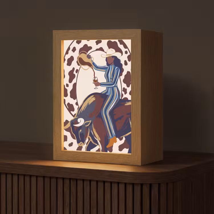 Gepersonaliseerde Lightbox - Mensen - Dieren - Cowboy - Abstract - Kleurrijk — 1
