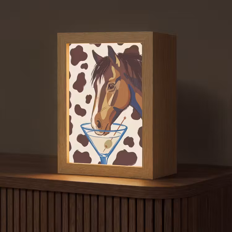 Gepersonaliseerde Lightbox - Paard - Martini - Dieren - Abstract - Bruin — 1