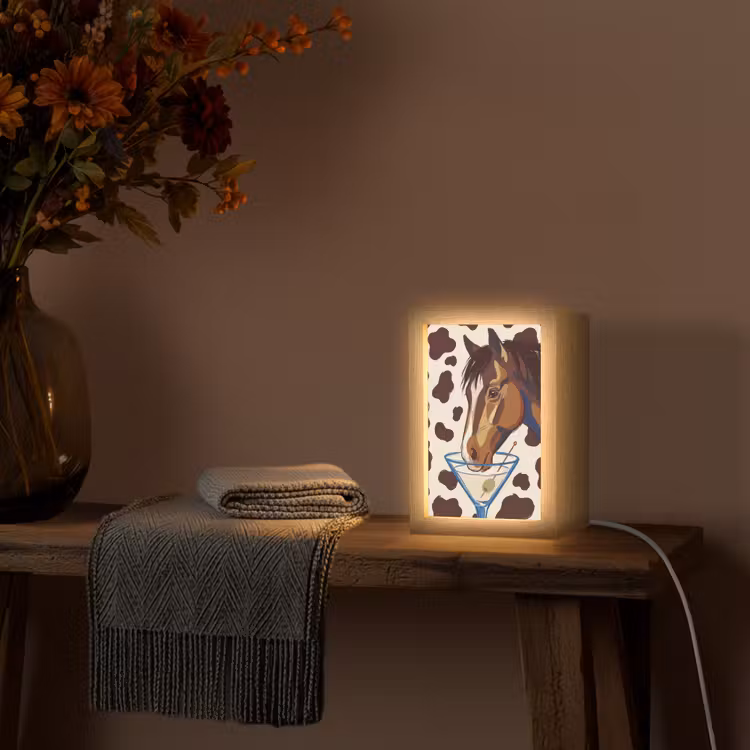 Gepersonaliseerde Lightbox - Paard - Martini - Dieren - Abstract - Bruin — 3