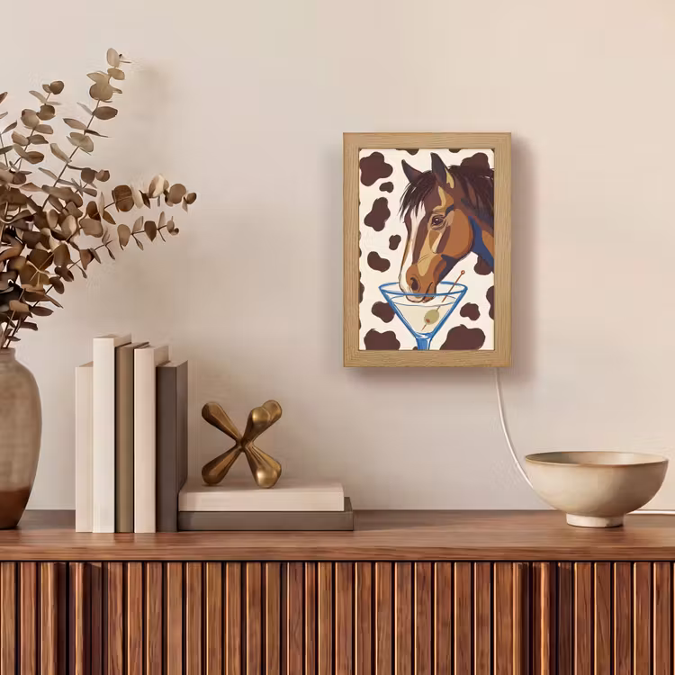 Gepersonaliseerde Lightbox - Paard - Martini - Dieren - Abstract - Bruin — 4