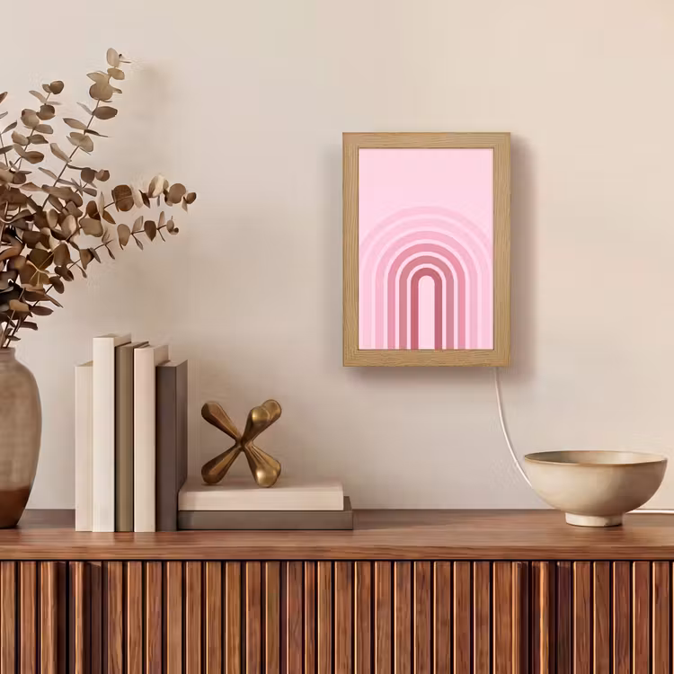 Gepersonaliseerde Lightbox - Regenboog - Roze - Abstract - Modern - Minimalistisch — 4
