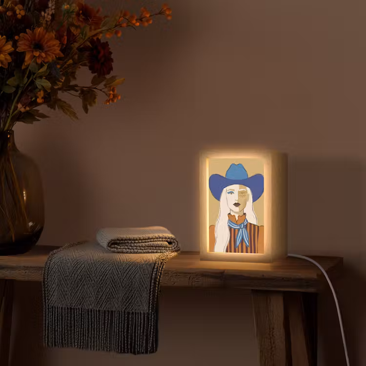 Gepersonaliseerde Lightbox - Vrouw - Portret - Abstract - Kleurrijk - Modern — 3
