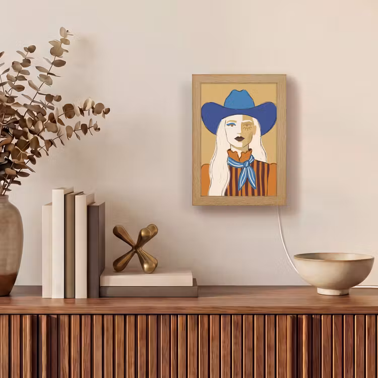 Gepersonaliseerde Lightbox - Vrouw - Portret - Abstract - Kleurrijk - Modern — 4
